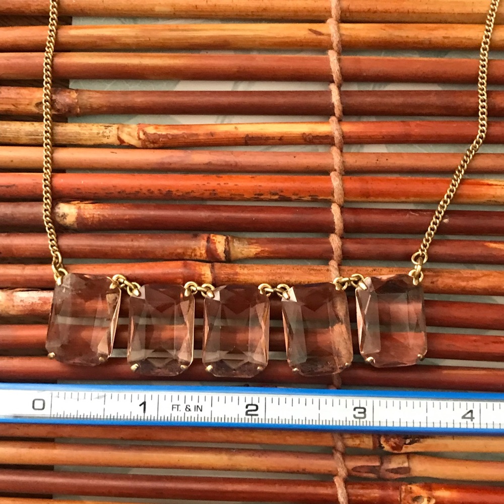 J Crew Rectangular Glass Gem Statement Necklace - image 5